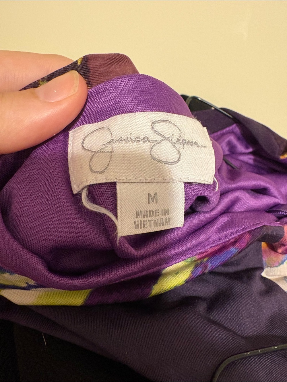 Jessica Simpson Purple Multi-colored One-Shoulder Ruffle Top - Picture 4 of 4